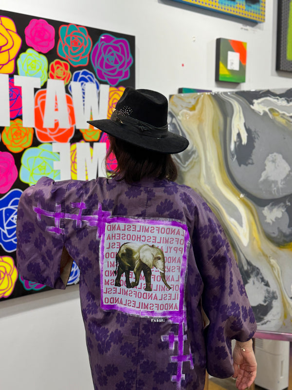 "Choose Happy" - Kimono Zulu Artist Collaboration - Angela Fabbri